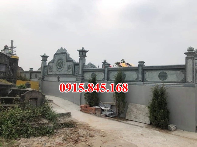 20+ Mẫu bao lan đá xanh rêu đẹp - hàng rào bằng đá