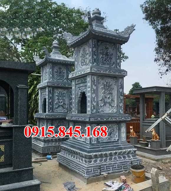 214 Mẫu mộ tháp sư bằng đá đẹp nhất - bảo tháp đá xanh để tro cốt sài gòn hcm