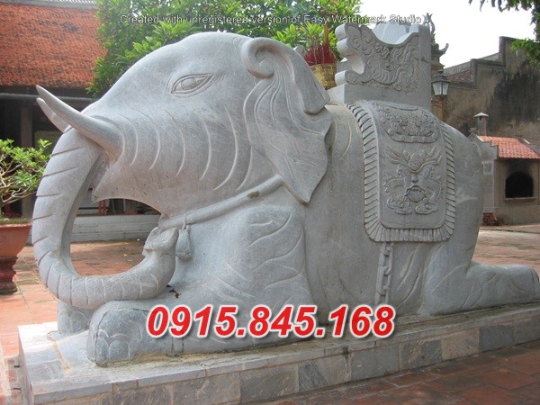 giá bán 20 mẫu tượng voi đá đình đền chùa nhà thờ kích thước