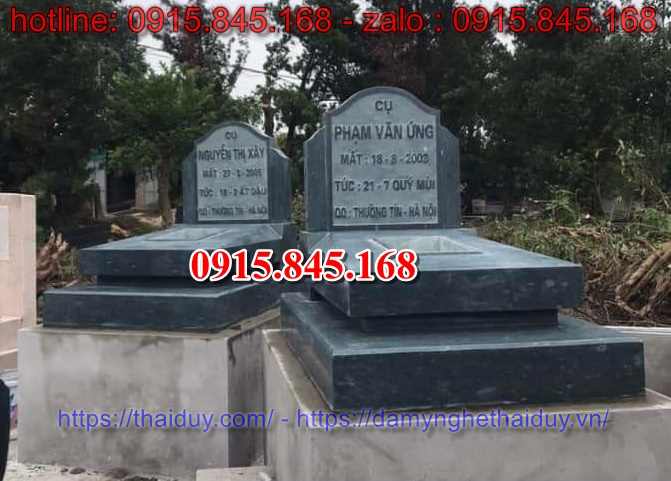 168 Mẫu mộ chôn đá xanh hoa cương granite cẩm thạch khối chôn tươi 1 một lần 01