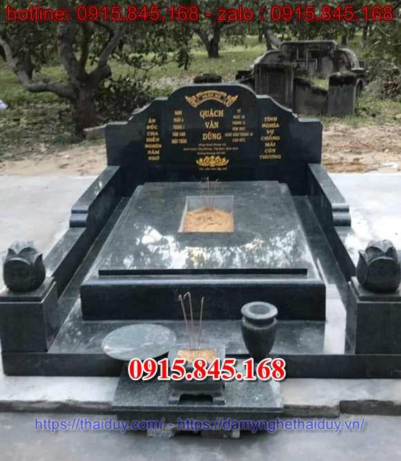 28 Mộ đá xanh chôn tươi 1 lần bán thái bình - xanh vàng trắng granite