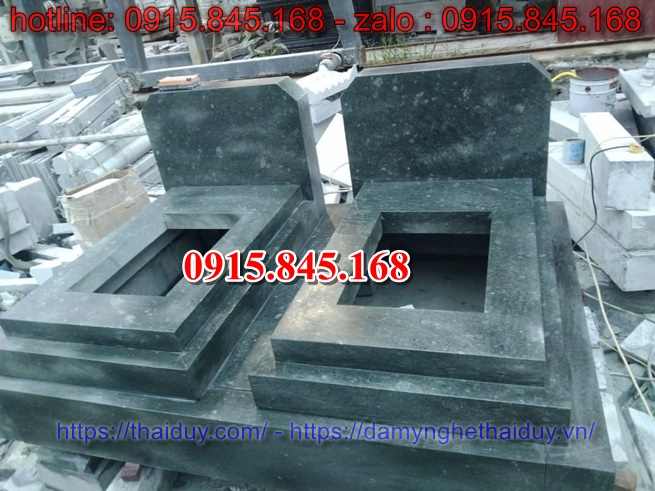 44 Mộ đá xanh chôn 1 lần tươi bán hà tĩnh - xanh vàng trắng granite