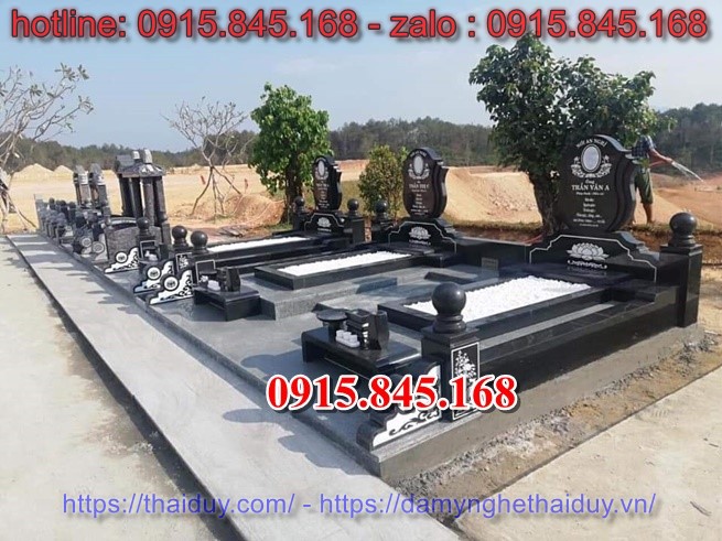 Mẫu 42 mộ đá chôn tươi một 1 lần thanh hóa - xanh vàng trắng granite