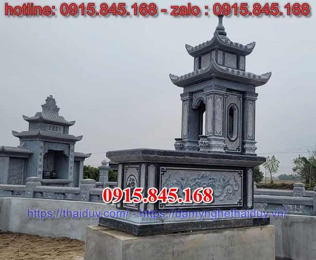 Mẫu 74 mộ đá chôn tươi một 1 lần kiên giang - xanh vàng trắng granite