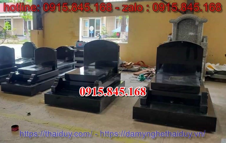 Mẫu 77 mộ đá chôn 1 một lần tươi tiền giang - xanh vàng trắng granite