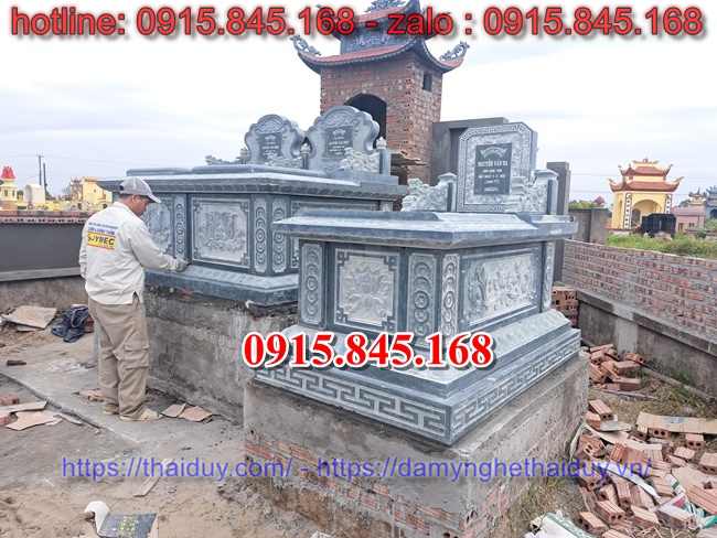 bán 43 mộ quây bình dương đá hoa cương granite - xanh khối tự nhiên