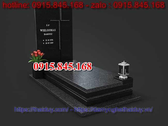 54 Mộ bán quảng trị làm đá granite hoa cương - đôi tam cấp đơn giản