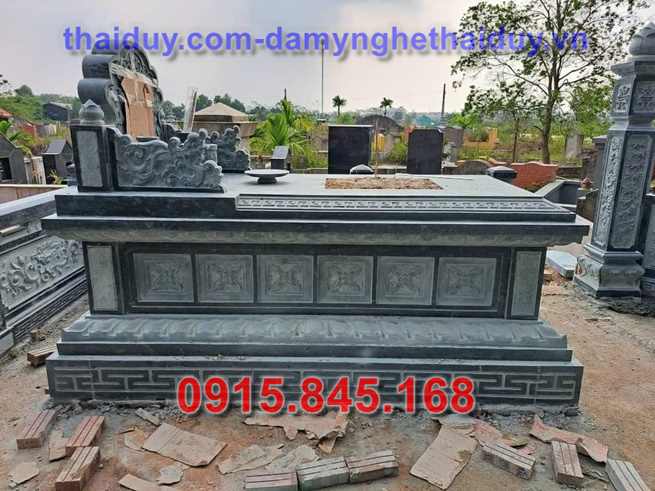 57 Bia mộ an giang đá đen granite hoa cương - hoa cương granite xanh đen