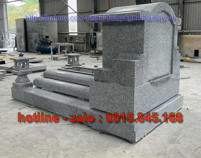 Bán 74 mộ đá granite hoa cương bán bạc liêu - đôi tam cấp đơn giản