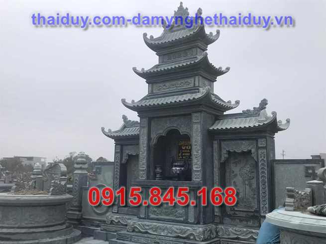 Bia mộ đá tuyên quang đẹp nguyên khối 89 - hoa cương granite khối