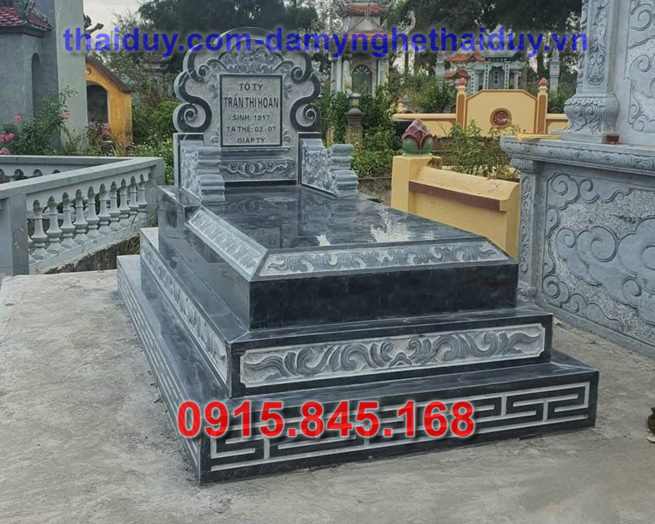 Mẫu 20 mộ công giáo đá granite đẹp hưng yên -  hoa cương xanh đen