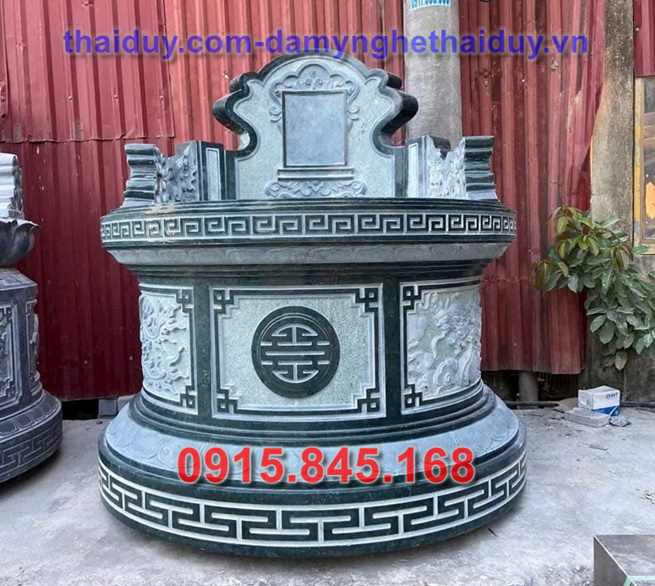 Mẫu 77 bia mộ đá tròn bán thừa thiên huế - đá hoa cương granite khối