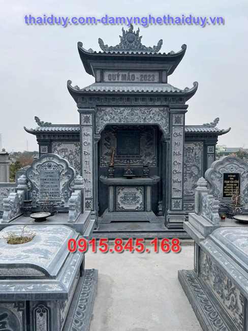 Mẫu bia mộ 79 đá granite xanh bán quảng bình