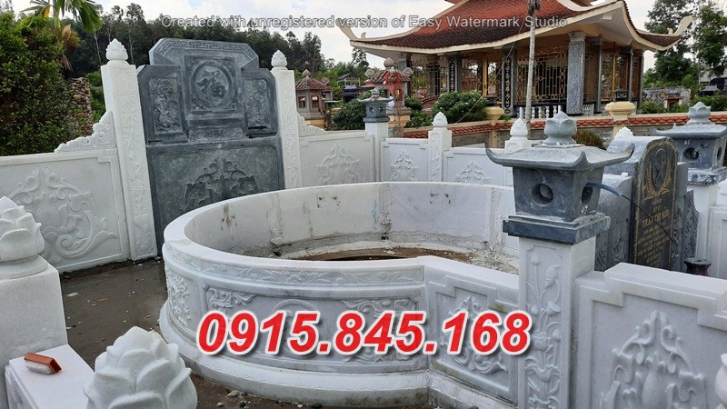 Trà vinh bán 106 mộ tròn đá hoa cương granite 01