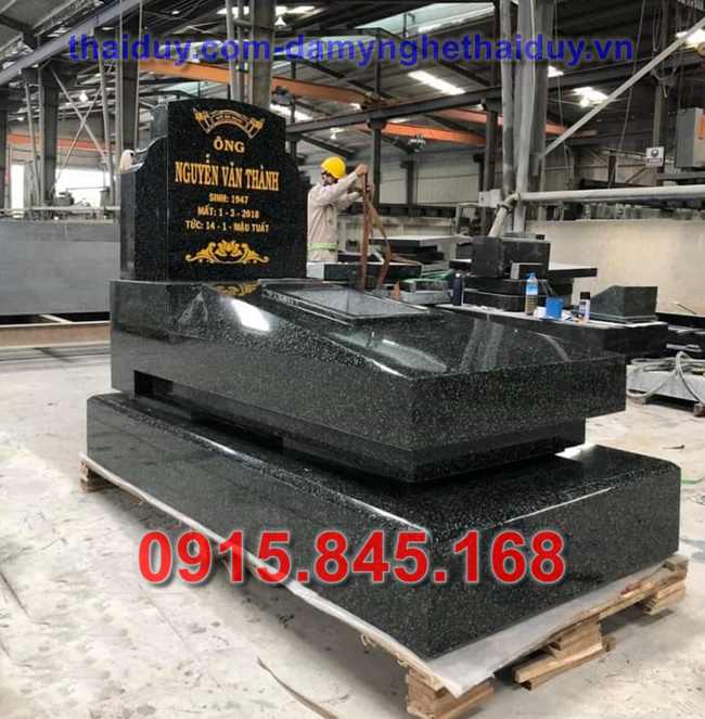 Xây 82 bia mộ đá granite xanh bán thanh hoá - hoa cương granite khối