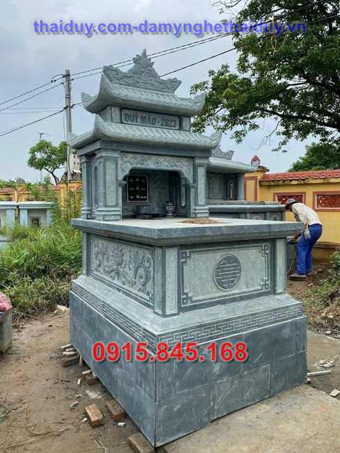 02 191 - Mộ đá khối granite hai mái bán hải dương