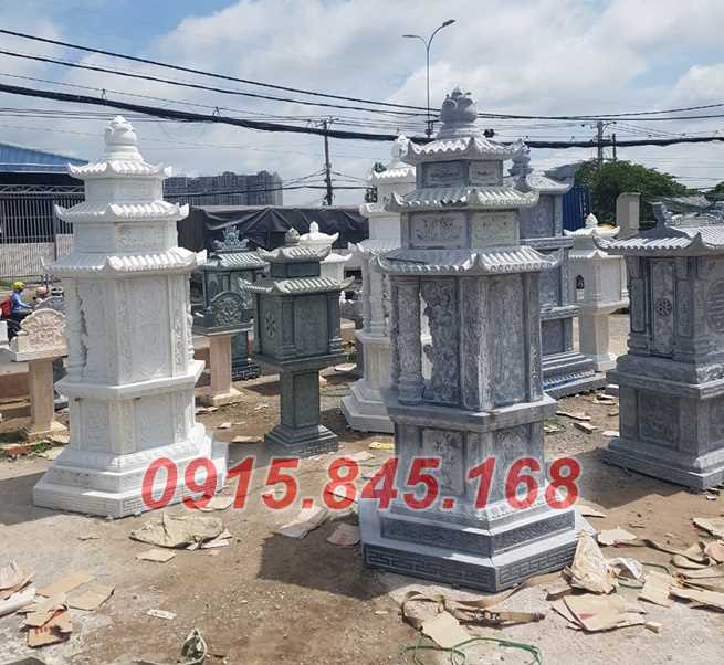 05 120 Mộ đá granite hà giang nguyên khối lục lăng bát giác