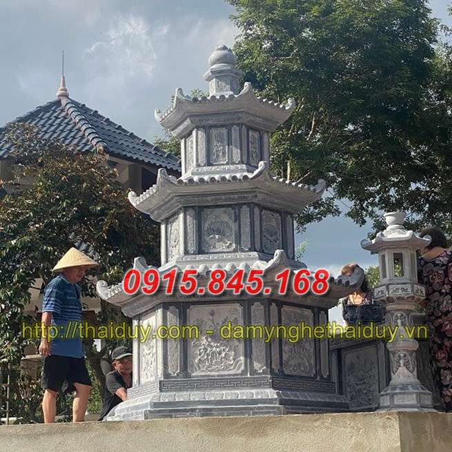 109 - mộ tp hồ chí minh lục lăng bát giác đá xanh