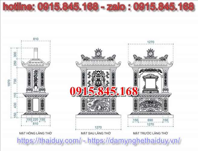 85 Mẫu mộ bán tiền giang đá khối xanh ba mái