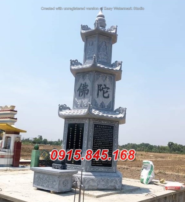 Bán 124 mộ đá xanh hoà bình bát giác lục lăng