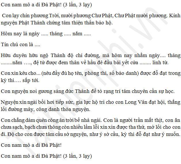 Cầu thi cử đỗ đạt bài văn khấn - văn miếu 02