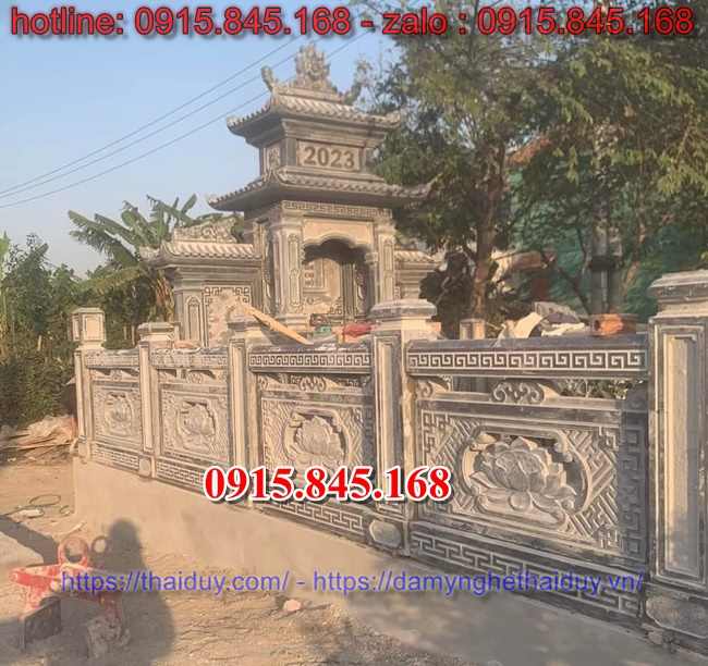 Kiểu 140 lăng thờ đá xanh granite bán sóc trăng