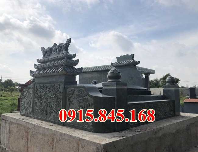 Nhà máy làm 551 lăng mộ đá granite xanh rêu bình định