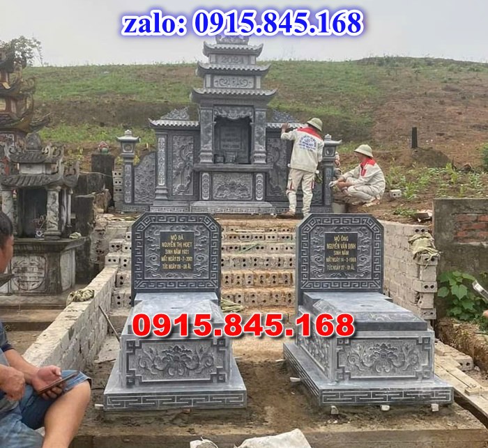 nhà mồ tiền chế, nhà mồ xây làm bằng đá, kích thước nhà mồ, kiểu dáng nhà mồ, nhà mồ có mái che, nhà mồ miền tây, lan can tường bao hàng rào nhà mồ, cuốn thư bức bình phong nhà mồ, nhà mồ để thờ hũ lọ tro cốt đá, nhà mồ ông bà bố mẹ gia đình ba má, mồ mả bằng đá.