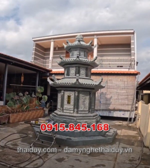 mộ an giang lục lăng bát giác đá granite