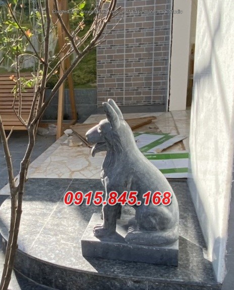 Bán 318 - tượng chó đá granite bà rịa vũng tàu