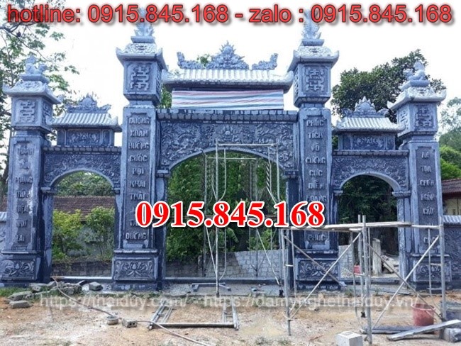 Mẫu 103 cổng ốp đá bán đắk nông chùa miếu