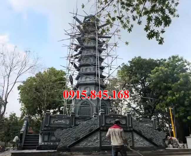 272Tháp kon tum - để tro cốt đá xanh quảng ngãi