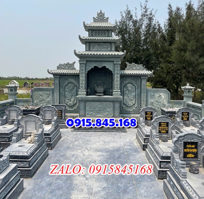 cây hương nghĩa trang gia đình bằng đá, lầu thờ lăng mộ gia tộc dòng họ đá khối, củng kỳ đài thờ xây đá granite gạch xi măng,