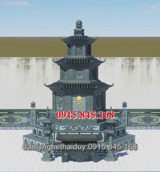 17Mộ lục giác tây ninh xây đá nguyên khối