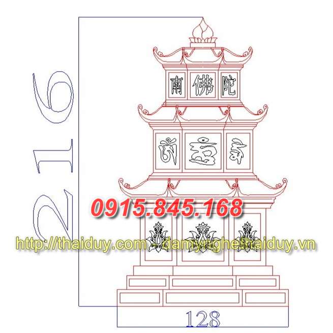 17Mộ lục giác tây ninh xây đá nguyên khối
