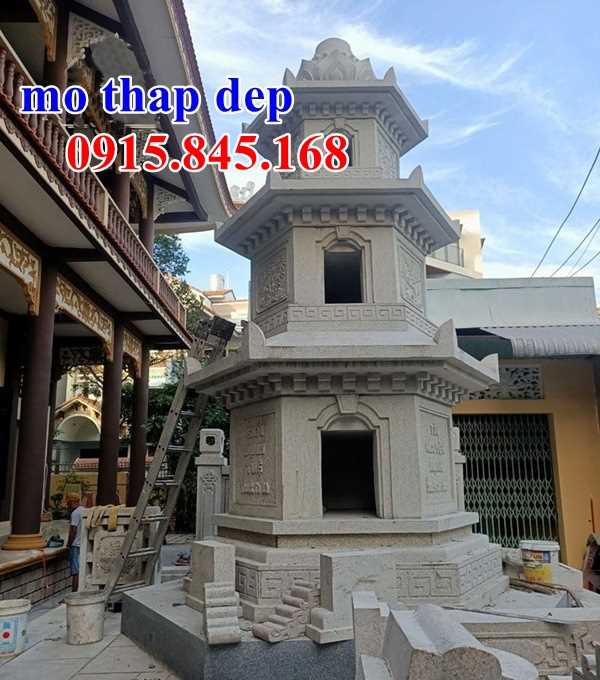 Mộ08 lục giác bình định xây đá nguyên khối