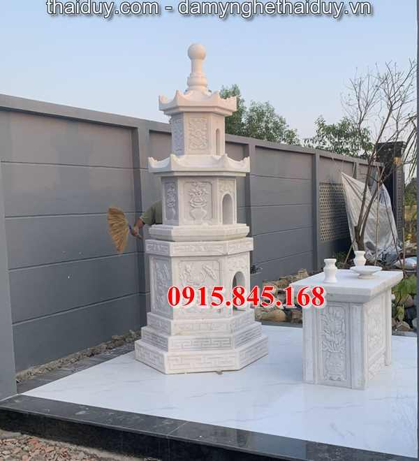Mộ08 lục giác bình định xây đá nguyên khối