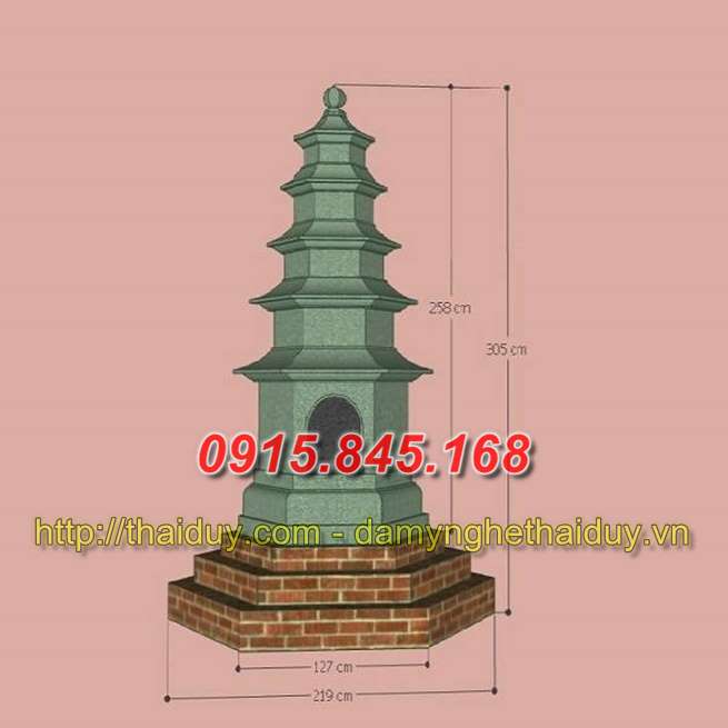 Mộ08 lục giác bình định xây đá nguyên khối