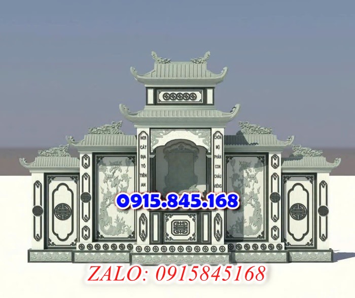 cây hương nghĩa trang gia đình bằng đá, lầu thờ lăng mộ gia tộc dòng họ đá khối, củng kỳ đài thờ xây đá granite gạch xi măng,