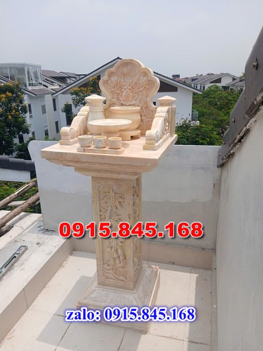 bàn thờ ông thiên địa đá ngoài trời, bàn thờ thần linh trước nhà, bàn thờ đá cửu trùng thiên trên tầng, bàn thờ ông tà đơn giản, bàn thờ địa tạng vương bồ tát đá, bàn thờ đá lăng mộ gia đình, bàn thờ tiền chủ ngoài sân đá, bàn thờ thần sông núi đá,