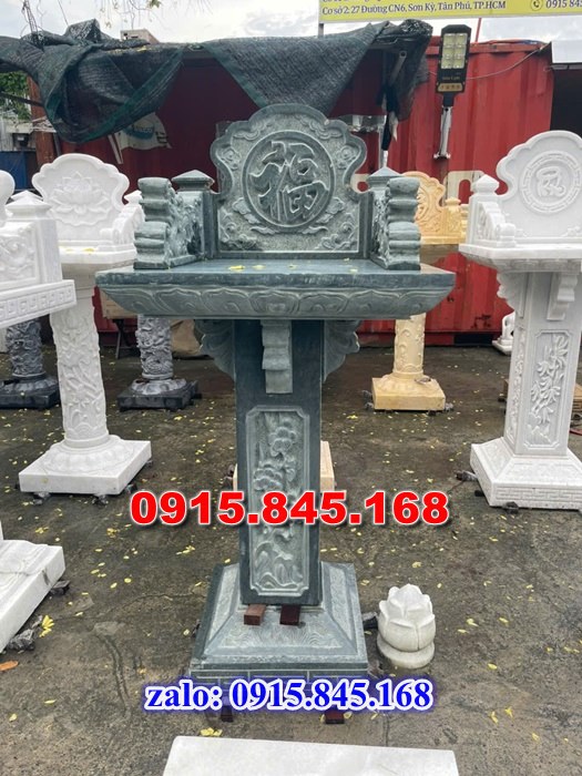 bàn thờ ông thiên địa đá ngoài trời, bàn thờ thần linh trước nhà, bàn thờ đá cửu trùng thiên trên tầng, bàn thờ ông tà đơn giản, bàn thờ địa tạng vương bồ tát đá, bàn thờ đá lăng mộ gia đình, bàn thờ tiền chủ ngoài sân đá, bàn thờ thần sông núi đá,