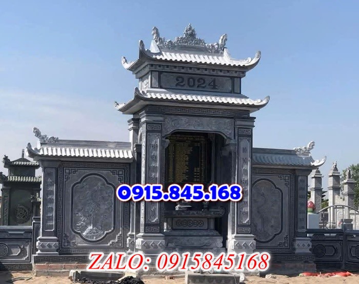 cây hương nghĩa trang gia đình bằng đá, lầu thờ lăng mộ gia tộc dòng họ đá khối, củng kỳ đài thờ xây đá granite gạch xi măng,