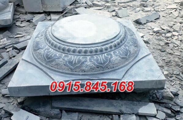 Chân tảng đá, cổng đá, cột đá, Mẫu chân cột gỗ bằng đá đẹp, Chân đá tảng hình tròn đẹp thiết kế đơn giản, Bán đá kê chân cột gỗ giá rẻ toàn quốc